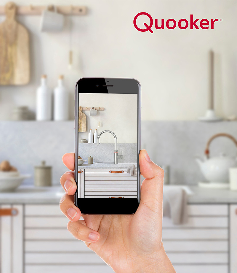 Quooker Ar App Argumented Reality Virtuelle Ansicht Smartphone